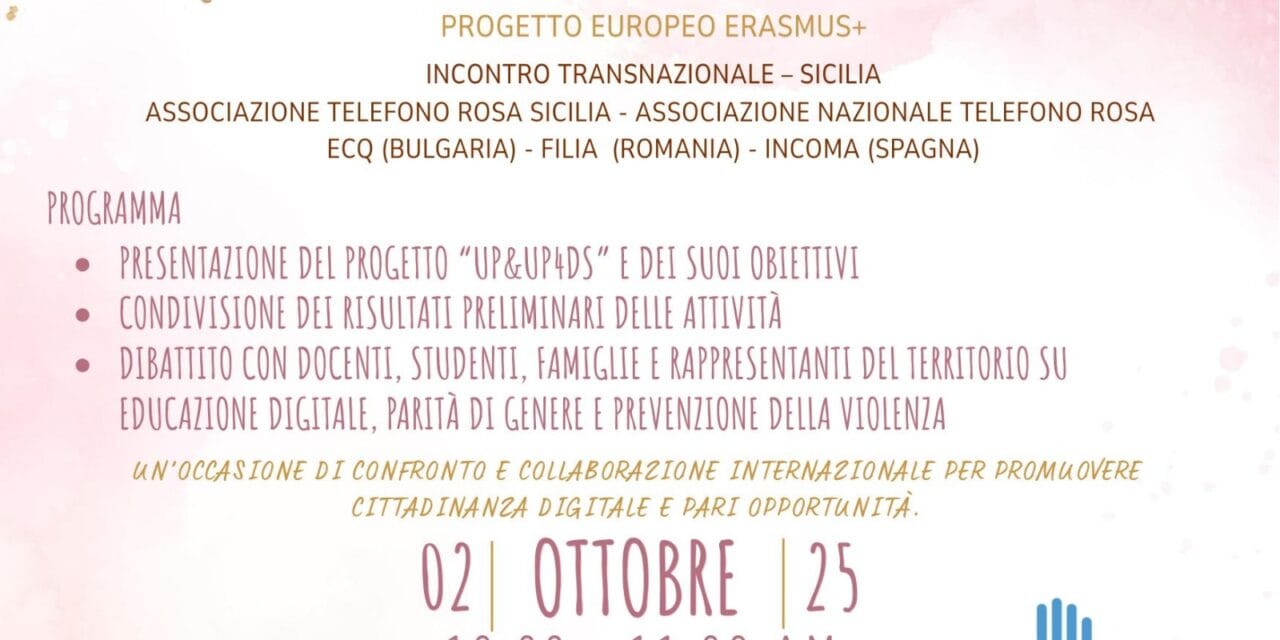 Telefono Rosa Sicilia, giovedì 2 ottobre meeting transnazionale